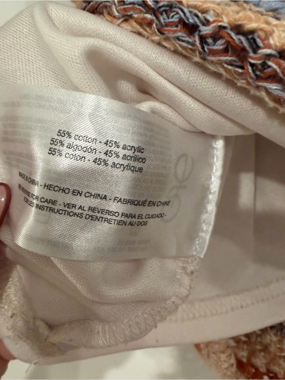 Jessica Simpson Crochet Striped Tank Top Boho Size Large - Picture 6 of 6